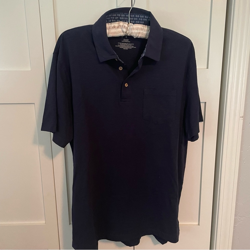 Tailor Vintage Mens Navy Blue Short Sleeve Polo Shirt